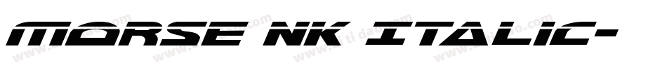 Morse NK Italic字体转换